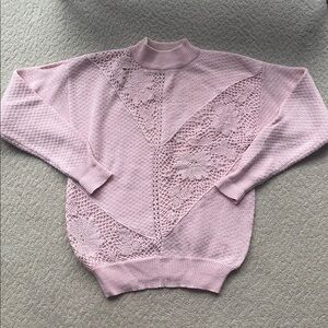 Jaclyn Smith Pink Sweater with beaded detail vintage